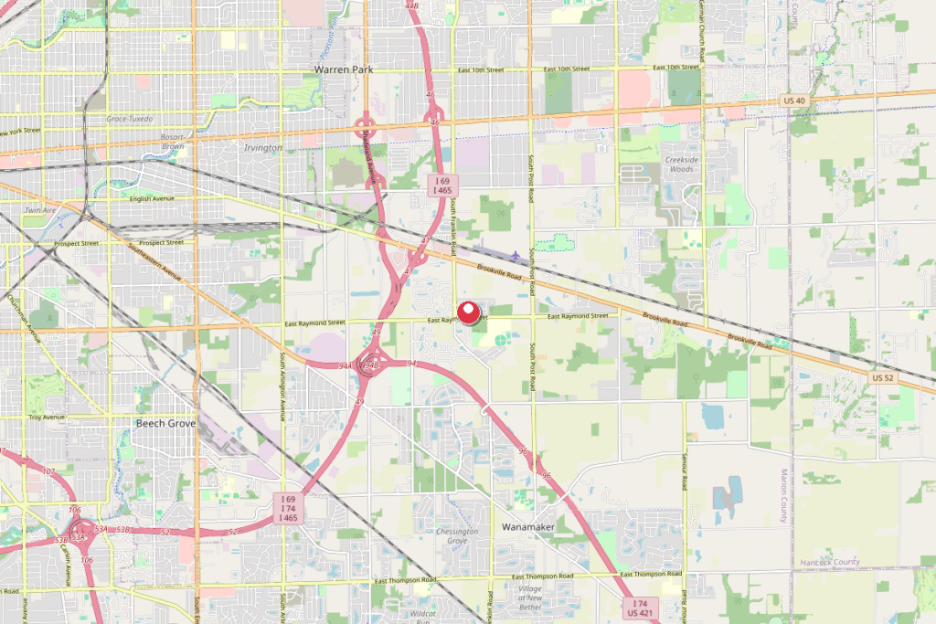 Map of Burge Terrace, IN