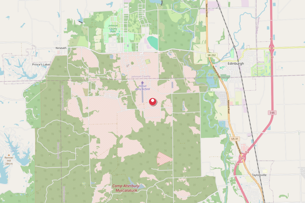 Map of Edinburgh, IN