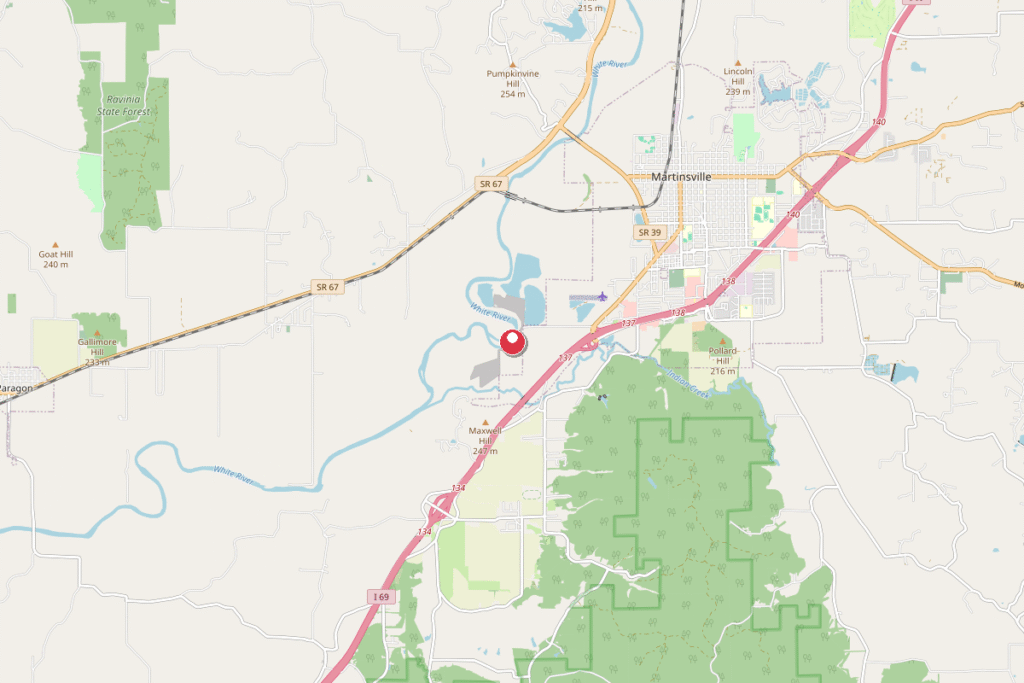 Map of Martinsville, IN