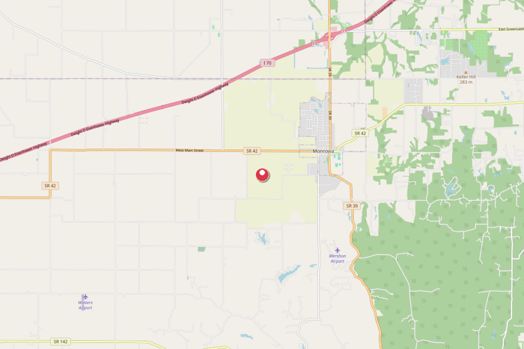 Map of Monrovia, IN